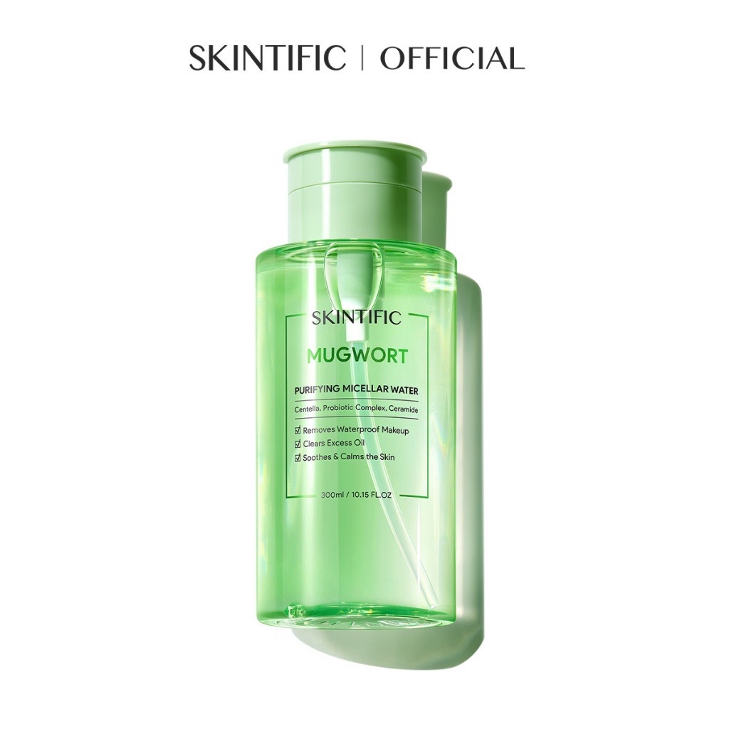 SKINTIFIC Mugwort Purifying Micellar Water Cleansing Oil/Clean and Clear/Soothes and Calms Skin