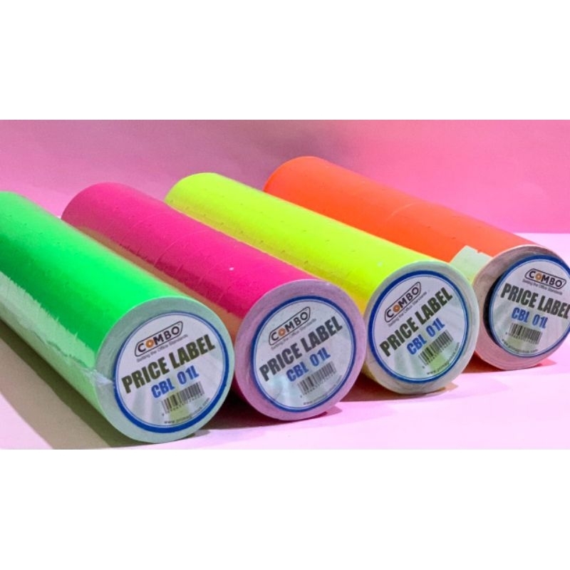 

label harga 1line warna combo isi 10