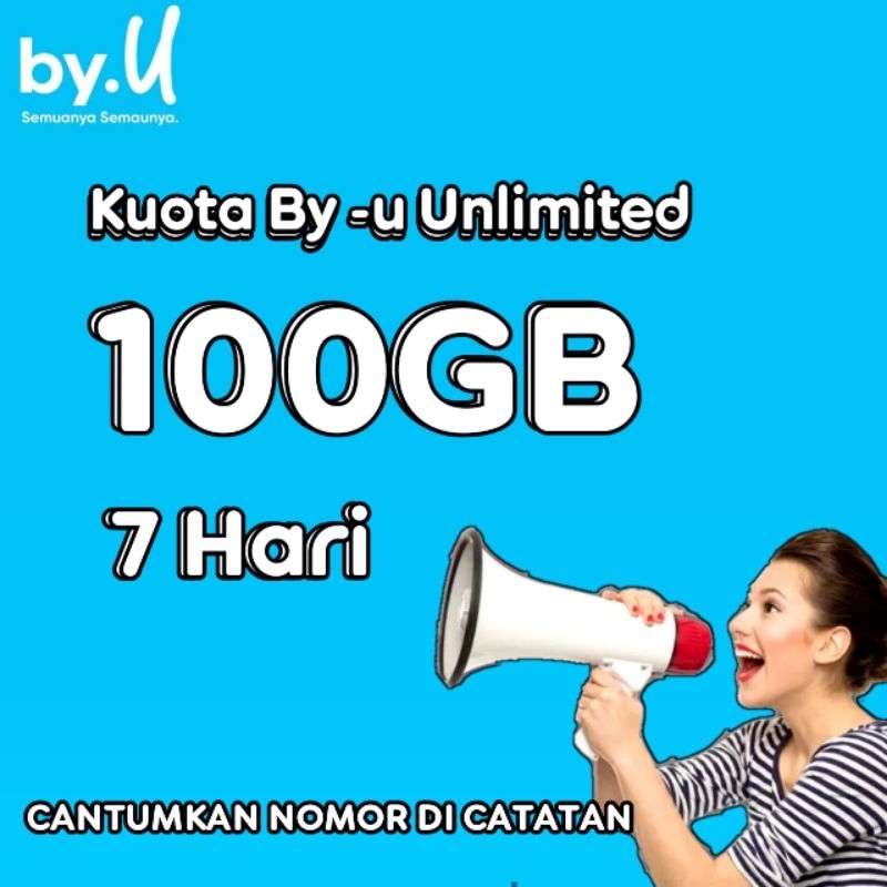 Kuota Unlimited By-u 100GB 7 Hari