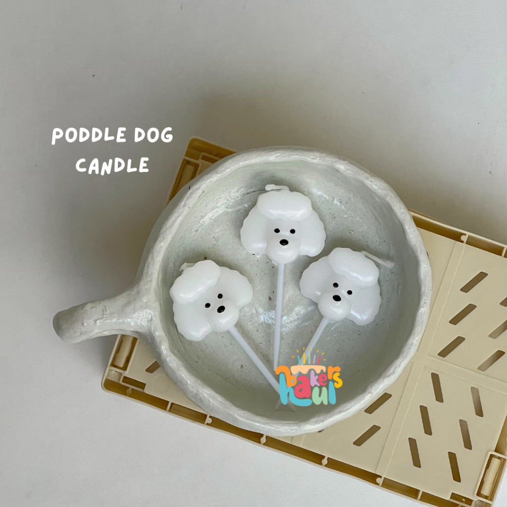 

Poddle Dog Candle / Dog Shape Candle / Lilin Ulang Tahun Anjing Poddle / Korean Cake Candle / Lilin Bentuk Anjing Poddle / Bahan Dekorasi Kue