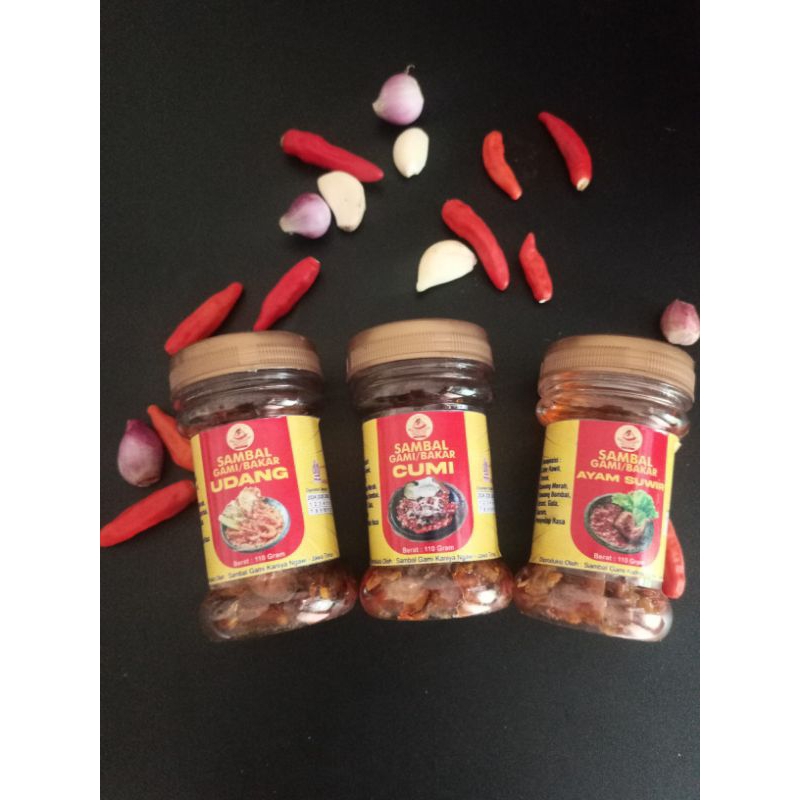 

Sambal Gami/Sambal Bakar Baby Cumi/Sambal Bakar Udang/Sambal Bakar Ayam Suwir
