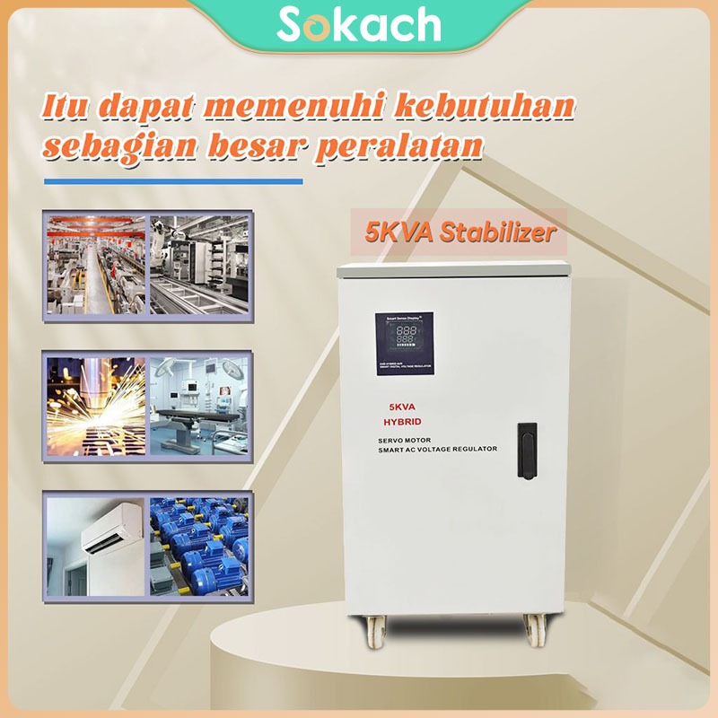 SVC-5000VA Stabilizer Listrik 5000 Watt Display Digital Stavol Penstabil Arus Listrik Model Stavolt 