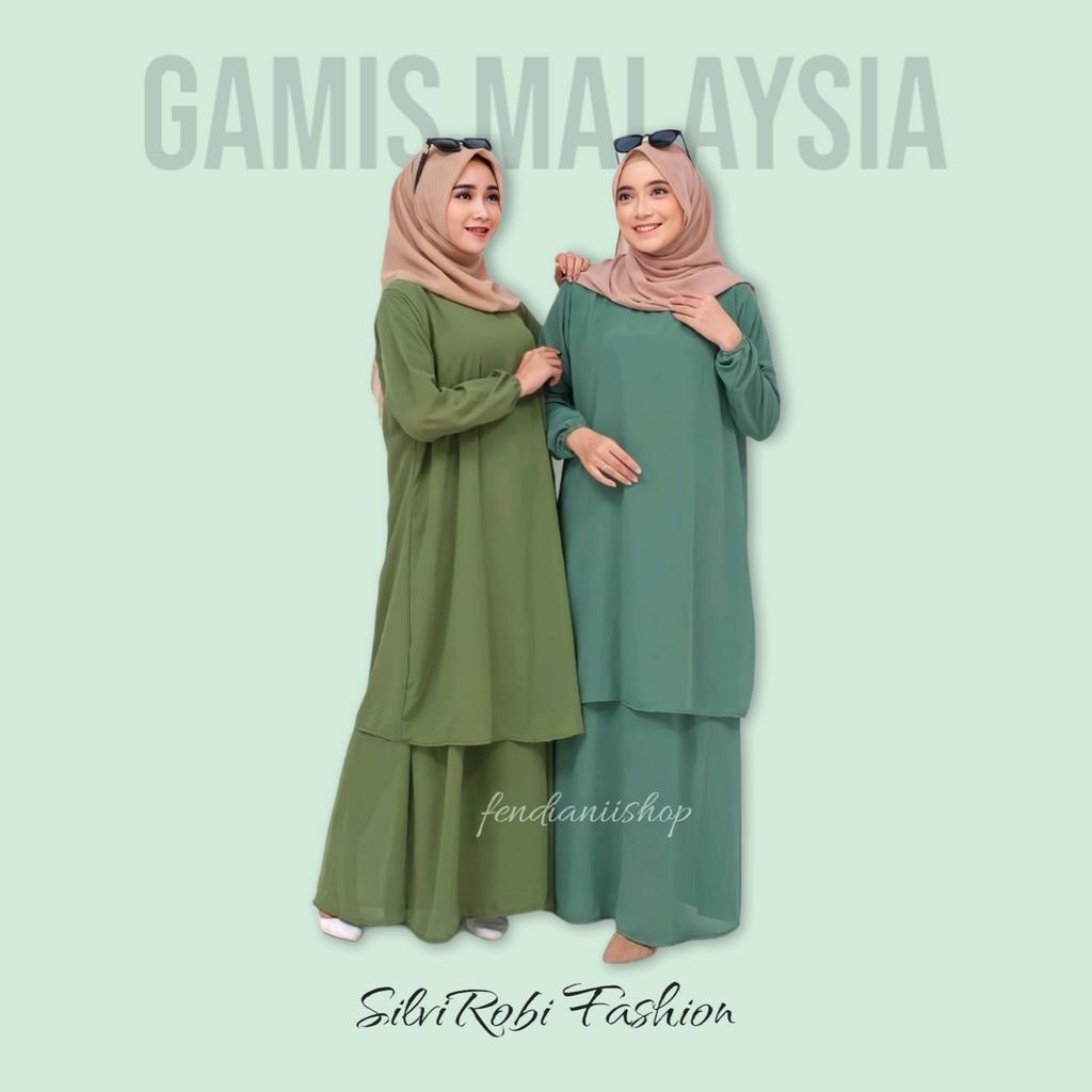 Gamis malaysia anggun Gamis Malaysia Wanita Jumbo Dress Muslim Model Terbaru 2025 gamis kekinian