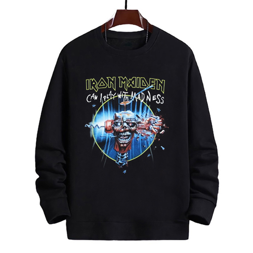 Sweater Iron Maiden Can I Play With Madness Crewneck Bahan Premium Cotton Fleece