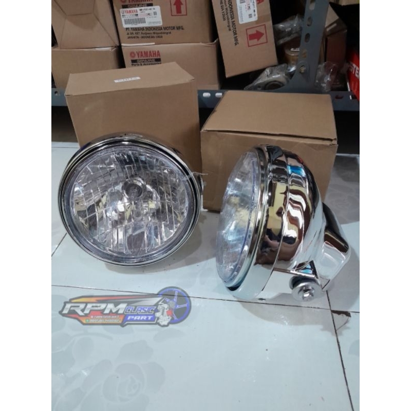 batok lampu ninja ss bulat crom lampu depan ninja ss crom bulat lampu ninja set daymaker