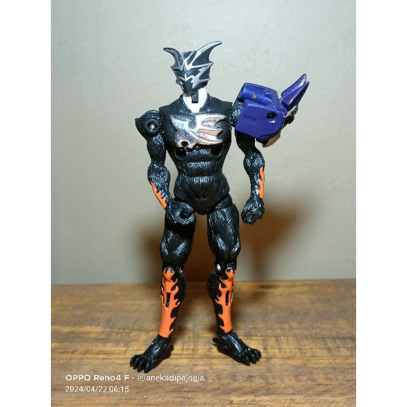 action figure power rangers jungle fury hitam