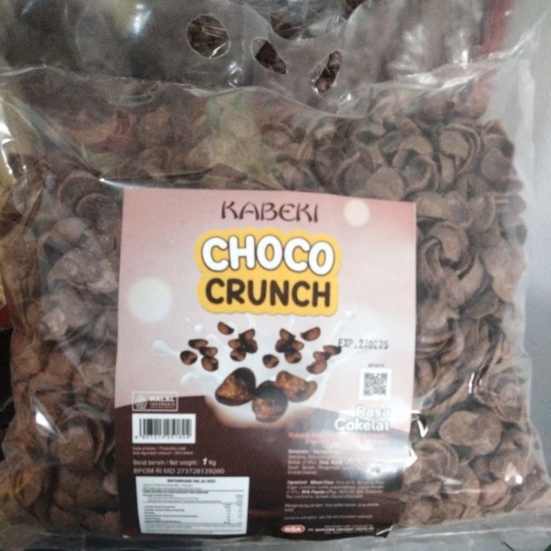 

Kabeki choco crunch/ Rasa coklat/ makanan ringan ekstrudat cokelat/Chocolate flavor extrudate snacks/ Coco crunch 1 kg 500gr