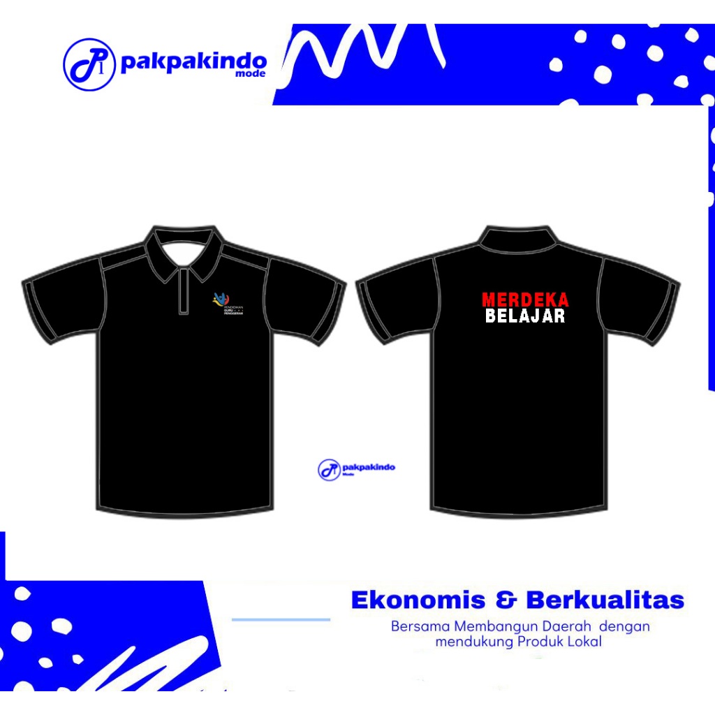 BAJU KAOS KERAH GURU PENGGERAK MERDEKA BELAJAR LENGAN PENDEK PRIA WANITA