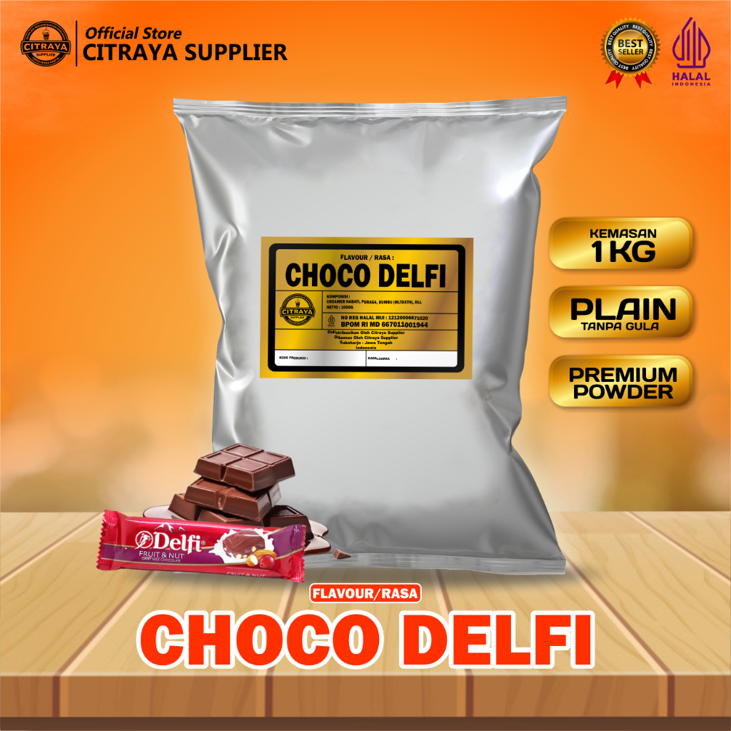 

BUBUK MINUMAN CITRAYA POWDER RASA CHOCO DELFI / BUBUK CITRAYA POWDER RASA CHOCO DELFI / SERBUK MINUMAN RASA CHOCO DELFI / BUBUK MINUMAN KEKINIAN CHOCO DELFI / MINUMAN INSTAN CHOCO DELFI CITRAYA POWDER