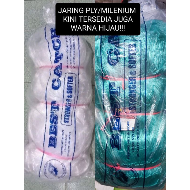 JARING PLY JARING MILENIUM BEST CATCH 0.20x10 4", 4½, 5", 5½, 6", 6½, 7" YOKO FISHING NET THAILAND J