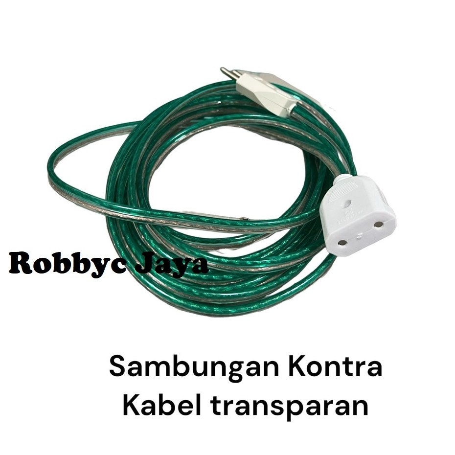 Sambungan Kabel Listrik Transparan Kontra Steker Gepeng Kabel Olor