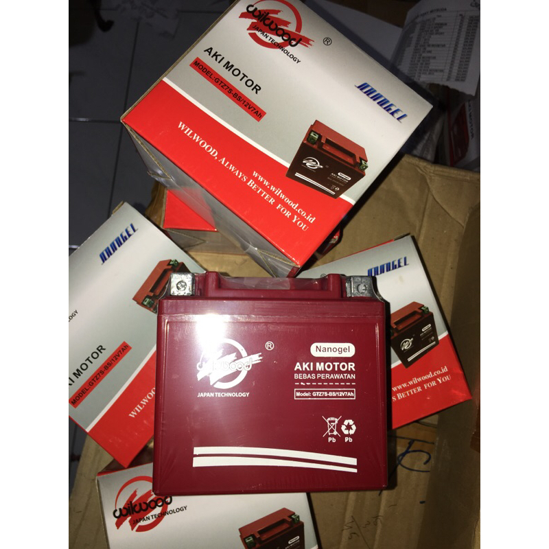 Aki Kering WILWOOD GTZ7S-BS Honda Vario 125 Satria fu Cb150r / Accu wilwood Satria 150 / Aki satria 