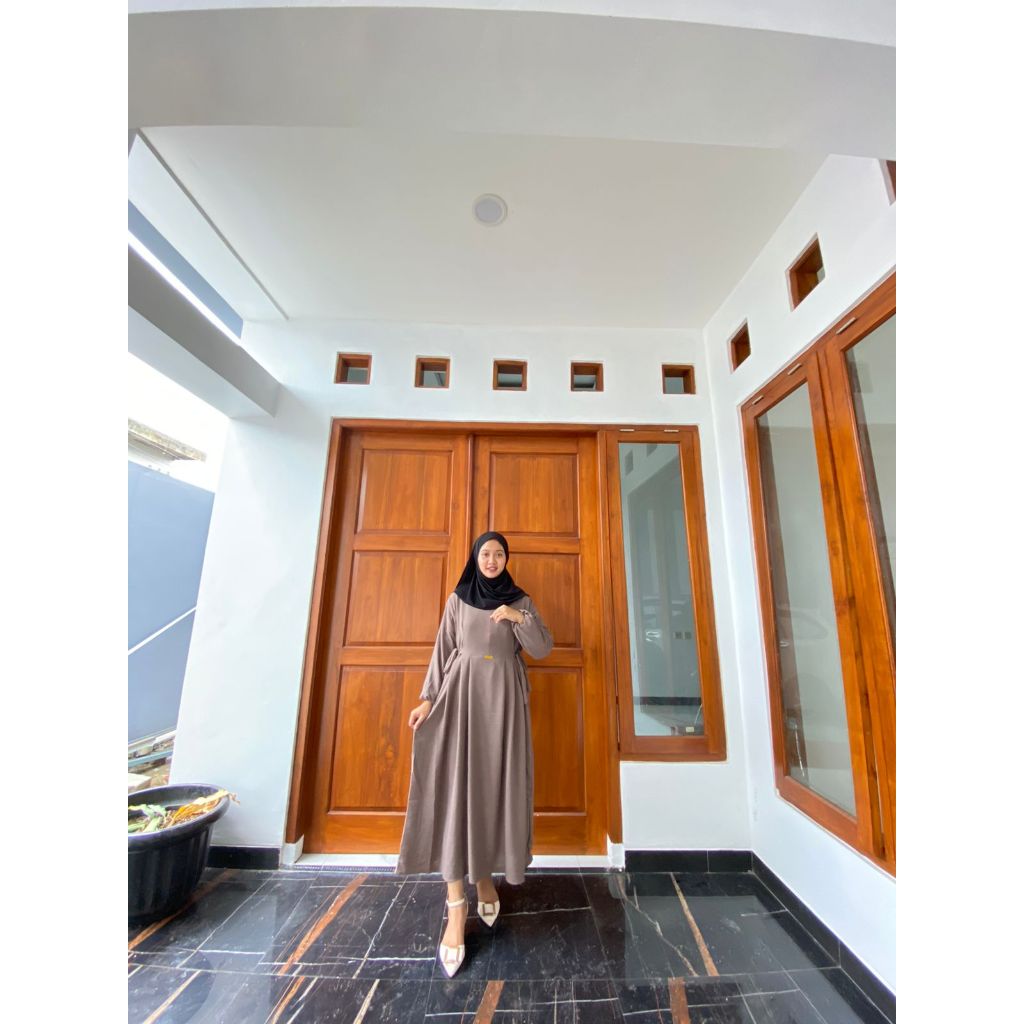 GAMIS NIKITA CRINKLE AIRFLOW TERBARU LD 110CM PB 130-DARKCOCO