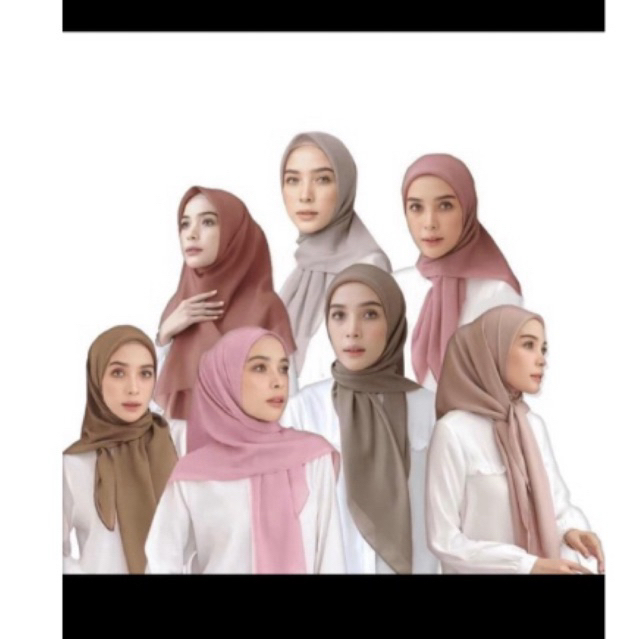 HIJAB BELLA PLAIN SQUARE/WARNA NETRAL&PASTEL/JILBAB BELA SQUARE PREMIUM