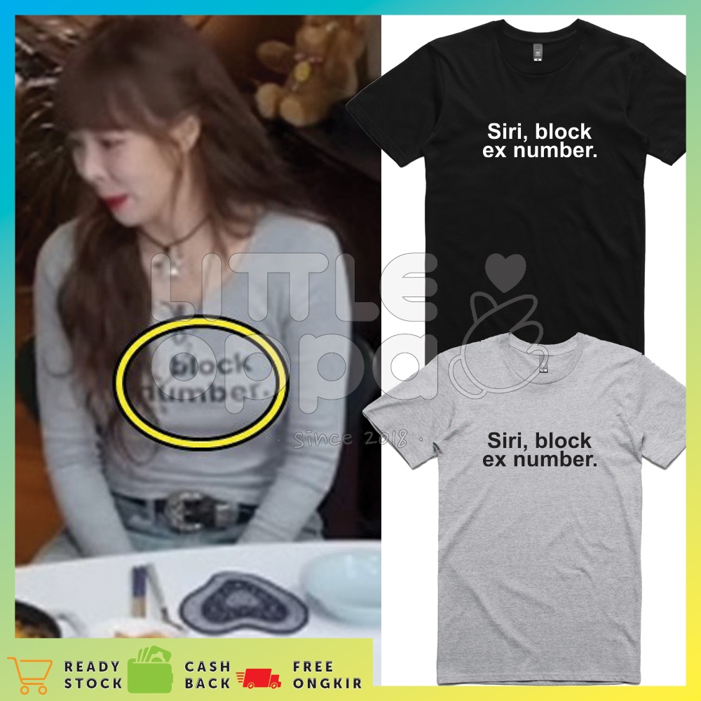 BAJU KAOS KPOP IDOL FASHION HYUNA SIRI BLOCK EX NUMBER T-SHIRT