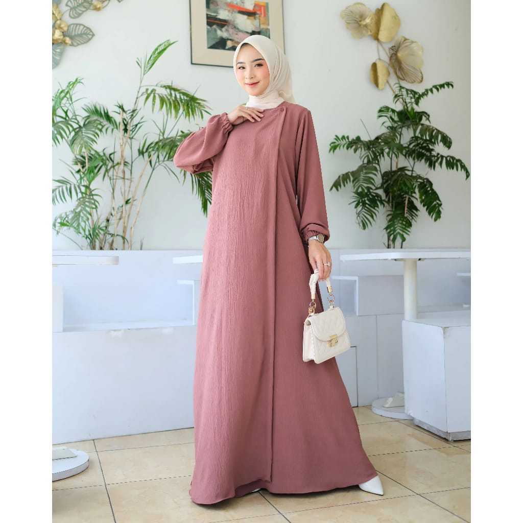 MARYAM DRESS GAMIS WANITA ELEGANT SIMPLE// GAMIS REMAJA BAHAN CRINKLE AIRFLOW