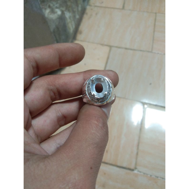 emban cincin perak 925 handmade sircon keliling untuk batu kecil sedia tanam atau catokan02