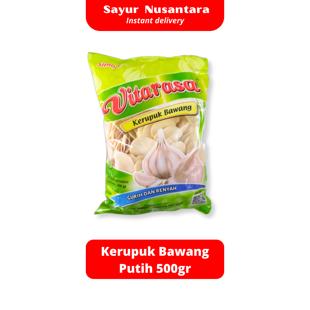 

Kerupuk Bawang Putih 500gr (repack) - Sayur Nusantara