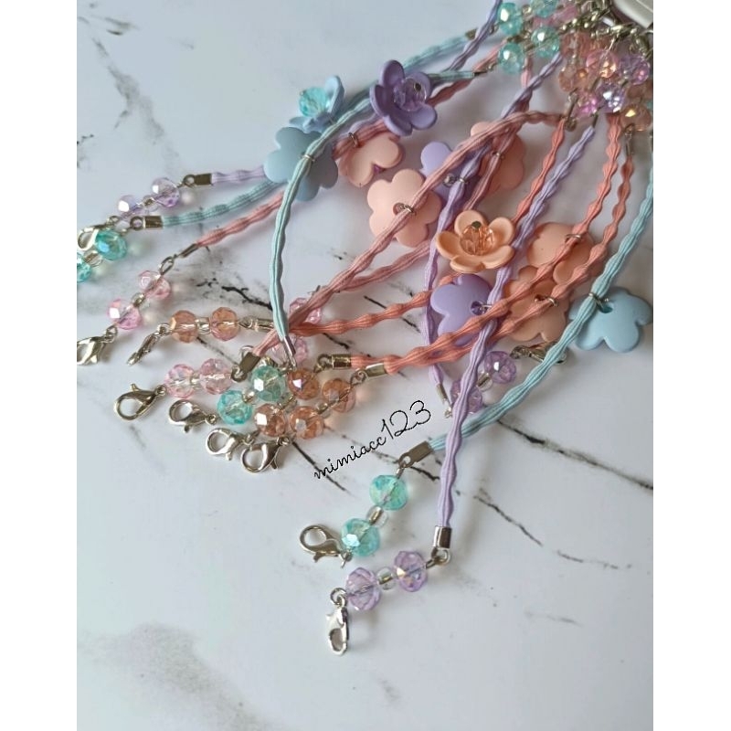 KONEKTOR TALI MASKER HIJAB KRISTAL/ konector masker