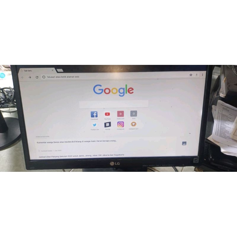 Monitor komputer LED LG 20 in