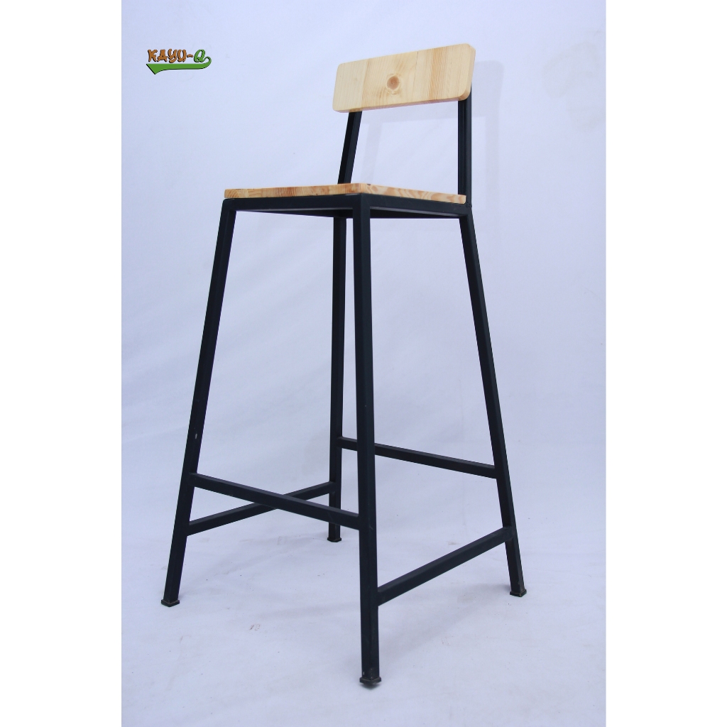Kursi Bar Tinggi 90 cm – Rangka Besi Hollow – Cafe, Bar - Konter HP