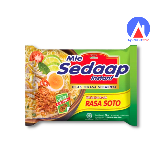 

Mie Sedaap Instant Rasa Soto 75 gr | Mi Instan Kuah Terlaris Dari Wingsfood