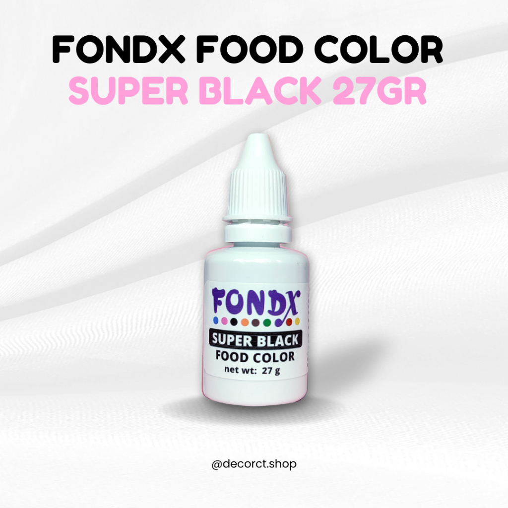 

Fondx Liquid Super Black Food Color 27gr / Pewarna Makanan Kue