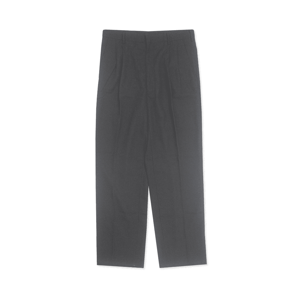 HAZY STRIPED PANTS STRAIGHT FIT by DUXMAN [BLACK]