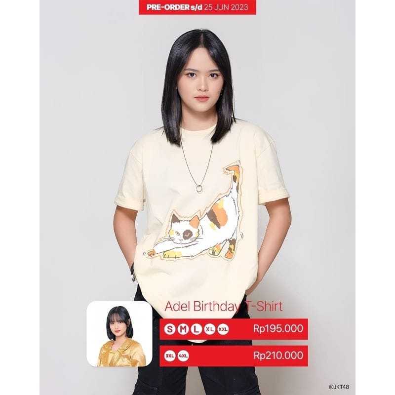 Kaos Oversize JKT48 Adel Birthday Kaos Distro Premium Unisex