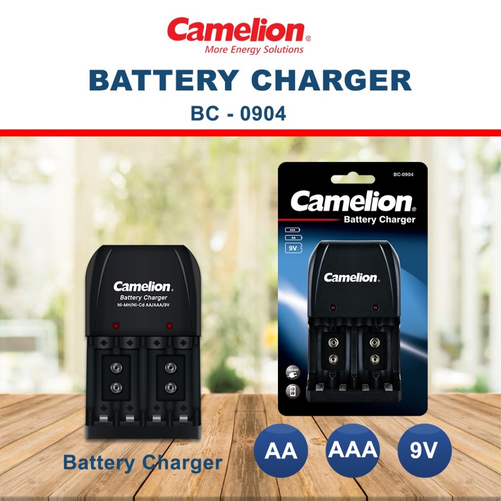 Camelion Charger Battery BC-0904 - AA / AAA / 9V - Charger Battery A2/A3/9V