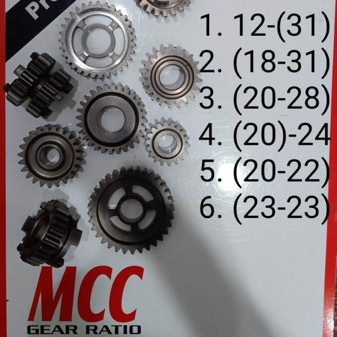 ratio MX king atau R15 6 speed