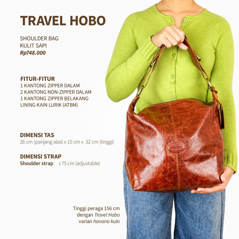 Tas Kulit Wanita Abekani / Tas Hobo WanitaKulit Asli / Tas Bahu Kapasitas Besar / Hobo Bag ? Travel 
