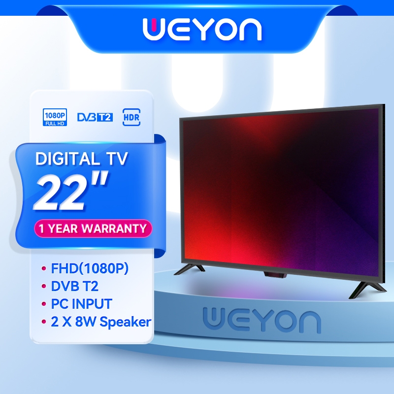 Weyon TV LED Digital 22 Inch Televisi LED Analog/Digital TV Garansi FHD DVB-T2