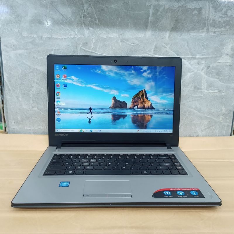 LEPTOP LENOVO IDEAPAD 300-14IBR INTEL CELERON N3160 RAM 4GB SSD 128 BUAT SEKOLAH KERJA BISA