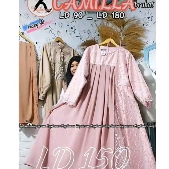 CAMILLA GAMIS PESTA BRUKAT SUPER JUMBO LD 90 - LD 130 140 150 160 170 180