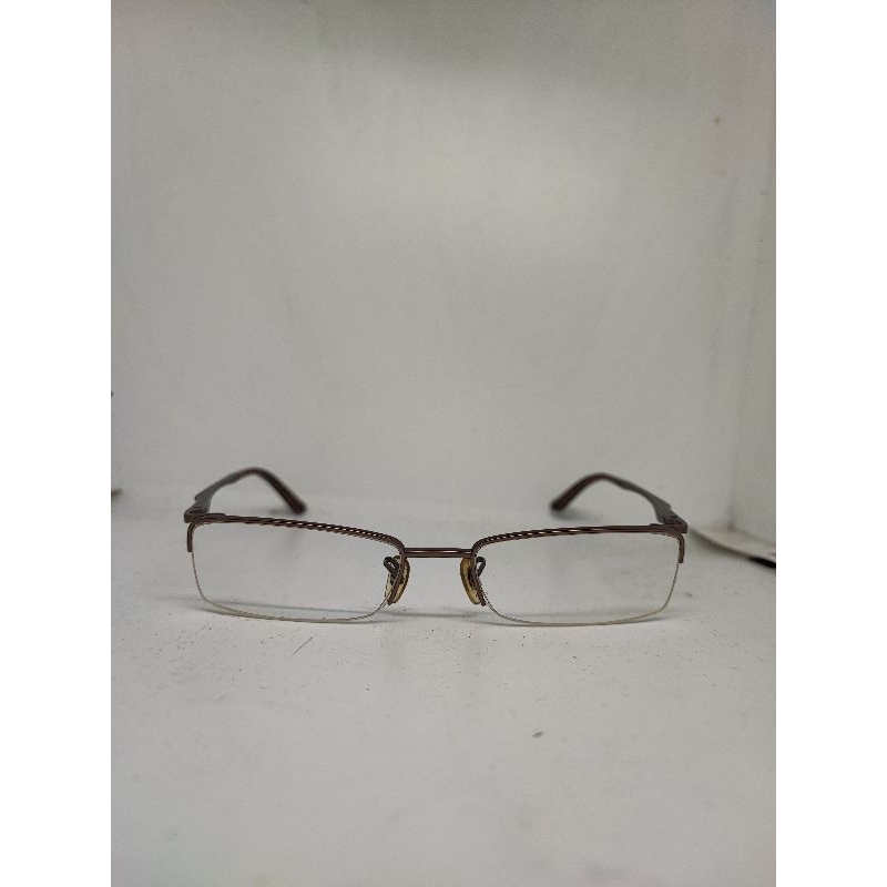 kacamata reben titanium half frame
