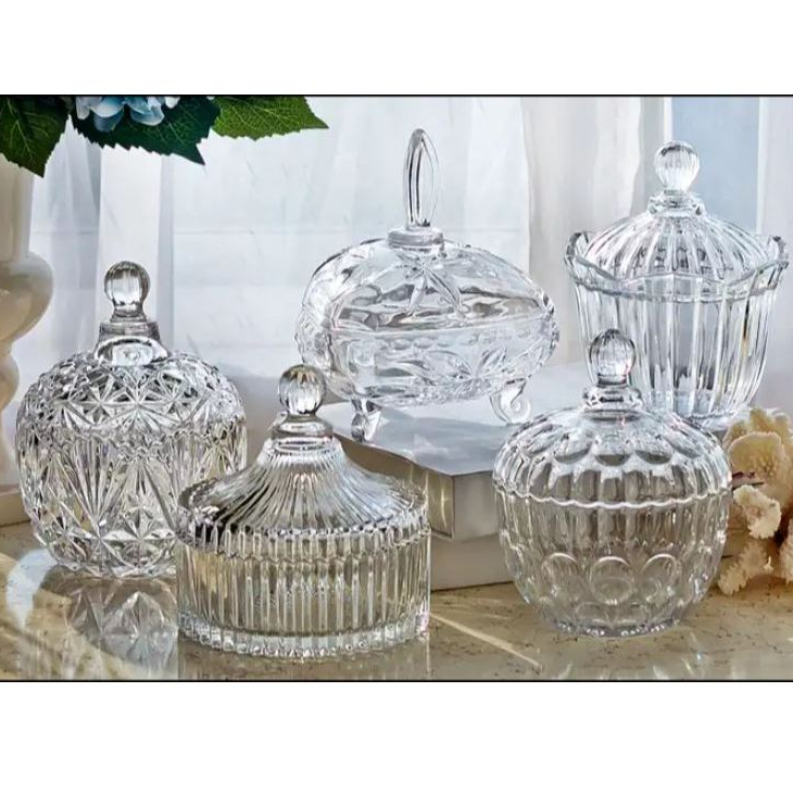 Toples Kaca Kristal Set Mewah Kristal Besar