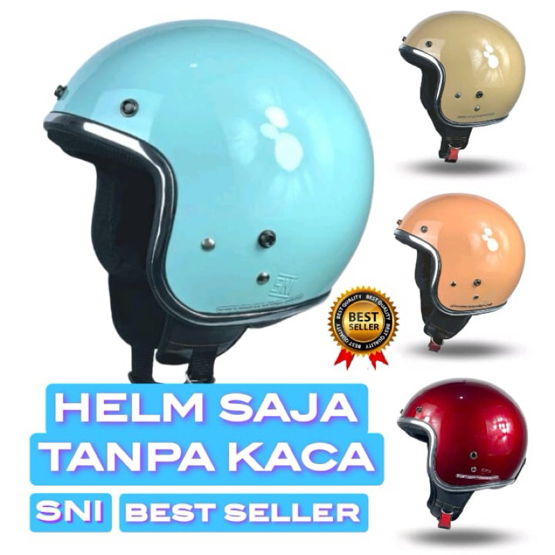 (LC) HELM BOGO SNI PREMIUM TANPA KACA DEWASA PRIA DAN WANITA