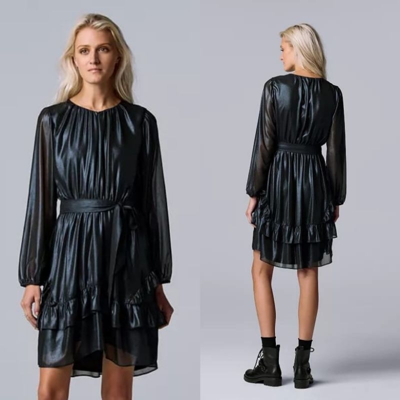 dress Simply vera verawang ruffle hem dress