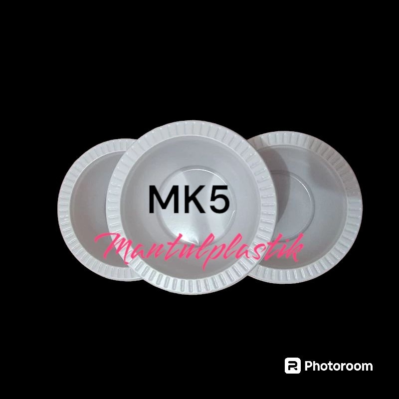 (1 PACK) Mangkok Plastik Putih M5 / Mangkok Bakso Sekali Pakai Isi 50pcs