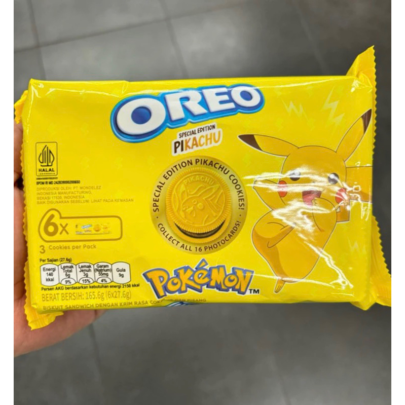 

Oreo Pokemon Chocolate Banana 165.6g [Multipack Isi 6]