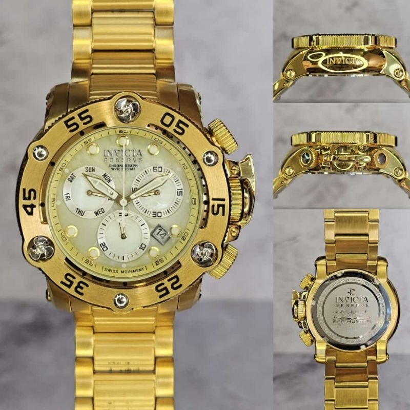 Jam tangan Chronograph Pria INVICTA Sea Hunter Pro Diver Stainless steel