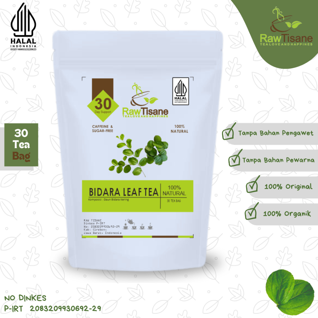 

RAW TISANE Bidara Leaf Tea : Teh Daun Bidara / Teh Celup Daun Bidara Isi 30 Tea Bag