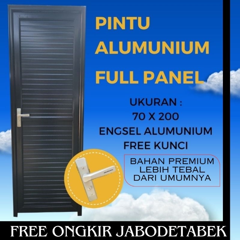 Pintu Aluminium Full Panel Minimalis Untuk WC Toilet Pintu Kamar Mandi