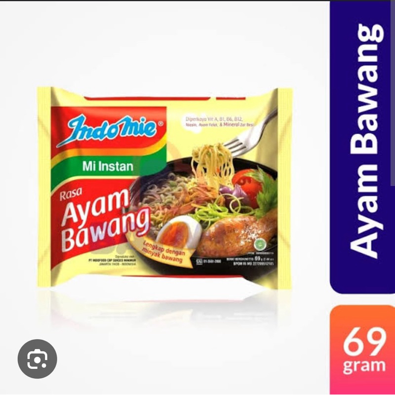 

Indomie ayam bawang 69gram