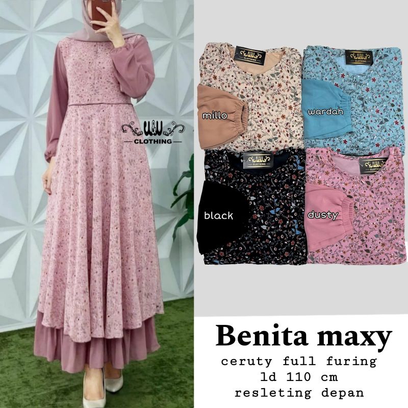 BENITA //IMODA CANTIQUE //(BIISA COD) PRIYANKA SET // GLASYA TUNIK // SETELAN ROK TUNIK WANITA // OR