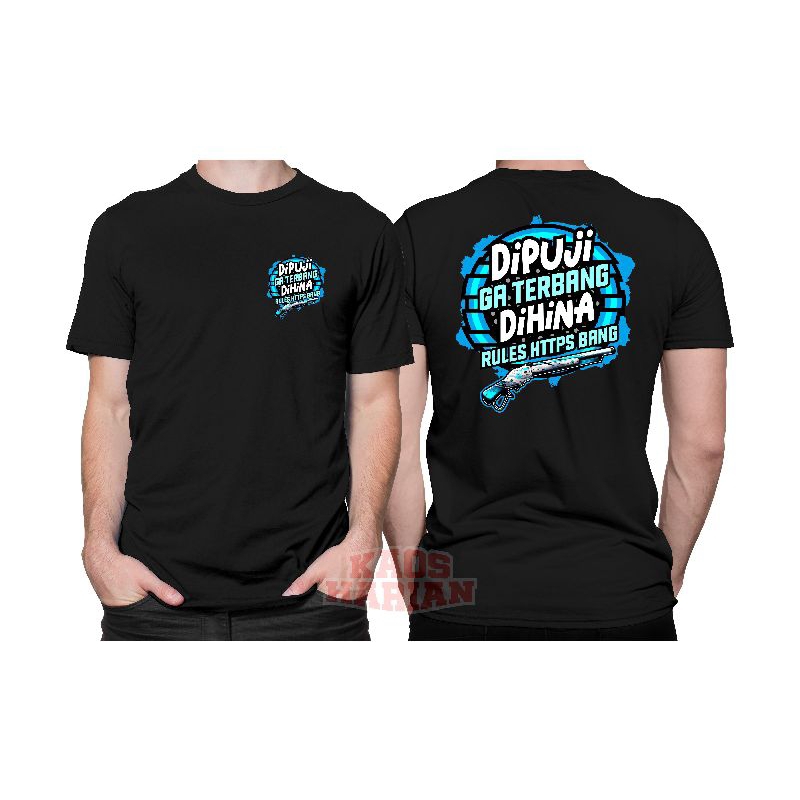 T-SHIRT KAOS DIPUJI GA TERBANG DIHINA RULES HT2PS BANG VERSI SG WINTERLANDS FF
