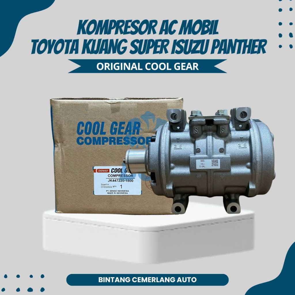 COMPRESSOR KOMPRESOR AC Mobil Toyota Kijang Super Panther ORIGINAL COOL GEAR