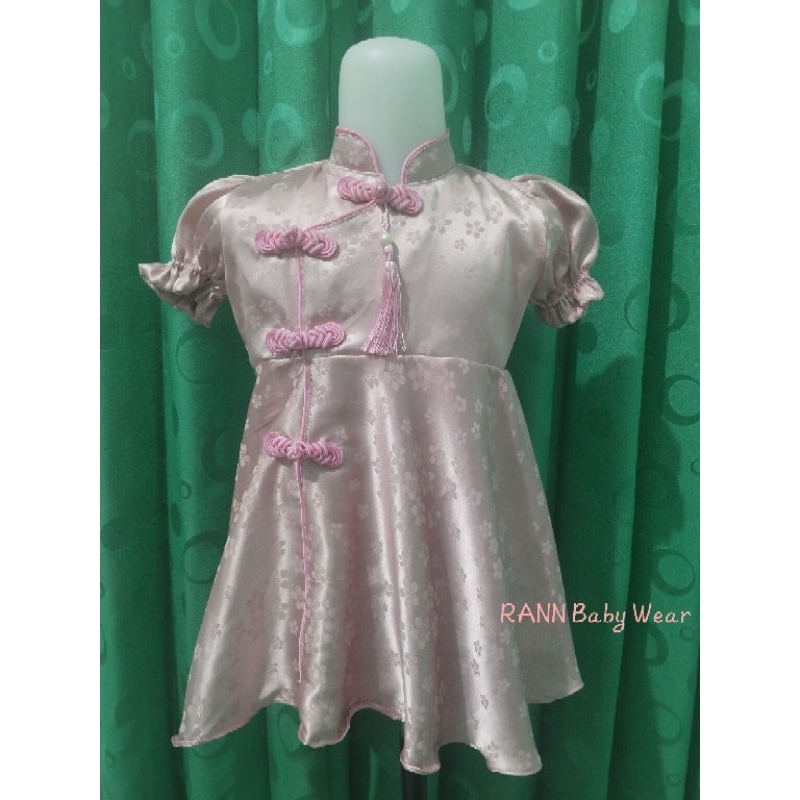 DRESS ANAK CINA / BAJU CHEONGSAM ANAK PEREMPUAN / DRESS BAYI DAN ANAK Bahan Jaquard Silk