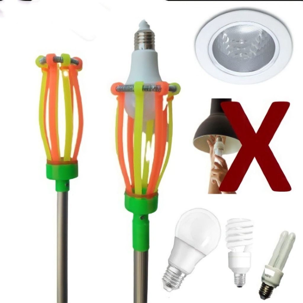 TONGKAT LAMPU - TONGKAT PASANG LAMPU - Stick Lampu Tongkat 2M - STICK LAMP - ALAT PASANG LAMPU - TON